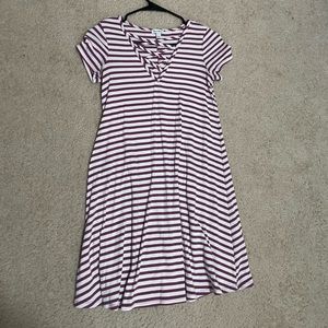 Purple striped dress
